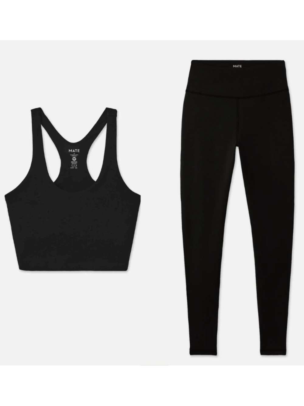 MATE THE LABEL Organic Cotton Tank and Leggings Set, Size M